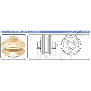 200 x 119 x 60 x TCI Double Cutter (SL 200)