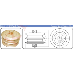 250 x 143 x 55 Triple Cutter