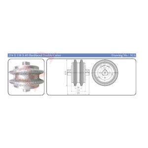 254 x 138 x 60 Hardfaced Double Cutter