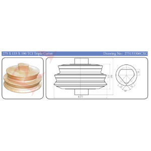 275 x 133 x 190 TCI Triple Cutter