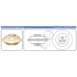 280 x 103 x 141 Single Cutter