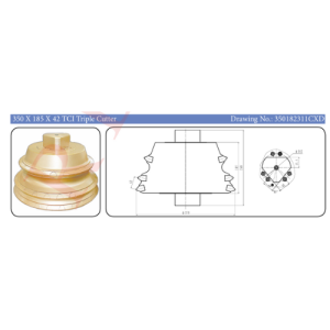 350 x 185 x 42 TCI Triple Cutter